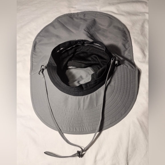 Long Bill Hat Cap Neck Flap Ventilated, OS, Gray - Picture 3 of 3